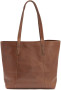 LEATHER LINE TOTE BAG COGNAC ONE SIZE