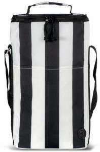 CITY TORBA TERMICZNA STRIPE WYSOKA  rPET, CZARNO-BIAŁY